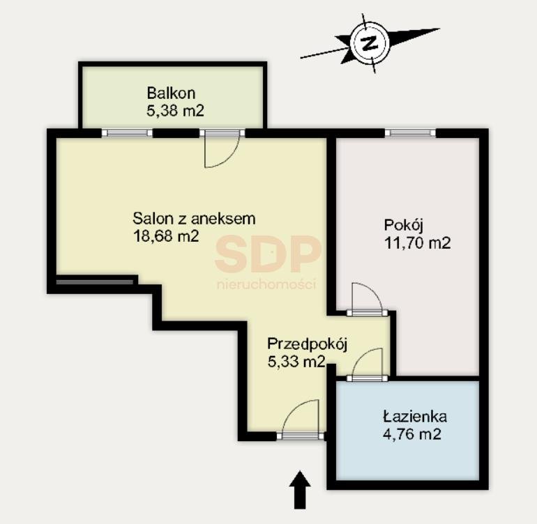 Mieszkanie dwupokojowe na sprzedaż Wrocław, Krzyki, Krzyki, Braterska  40m2 Foto 6