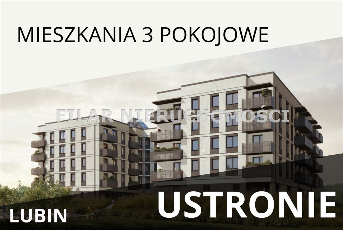 Mieszkanie trzypokojowe na sprzedaż Lubin, Ustronie  54m2 Foto 1