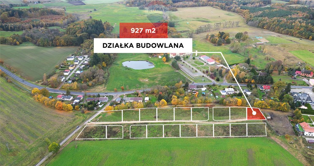 Działka budowlana na sprzedaż Rymań, Koszalińska  927m2 Foto 1