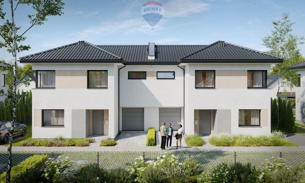 Nowoczesny dom bliźniak z ogrodem i tarasem w Łazach Łazy, Łączności  154m2 Foto 1