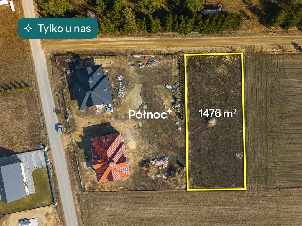 Działka 1476 m² z pozwoleniem na dom w Aurorach 7 Nowy Cydzyn  1 476m2 Foto 1