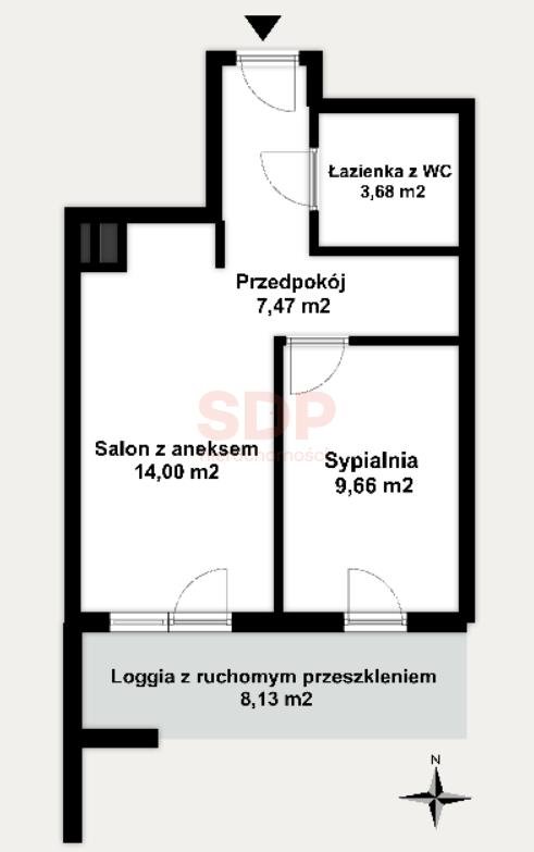 Mieszkanie dwupokojowe na sprzedaż Wrocław, Śródmieście, Kleczków, Wybrzeże Conrada - Korzeniowskiego  35m2 Foto 6