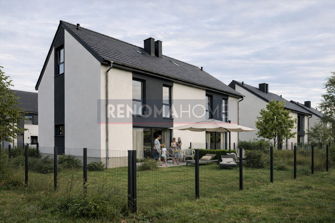 Nowoczesny dom bliźniak z dużym ogrodem i garażem w Wilkowicach Wilkowice  143m2 Foto 1