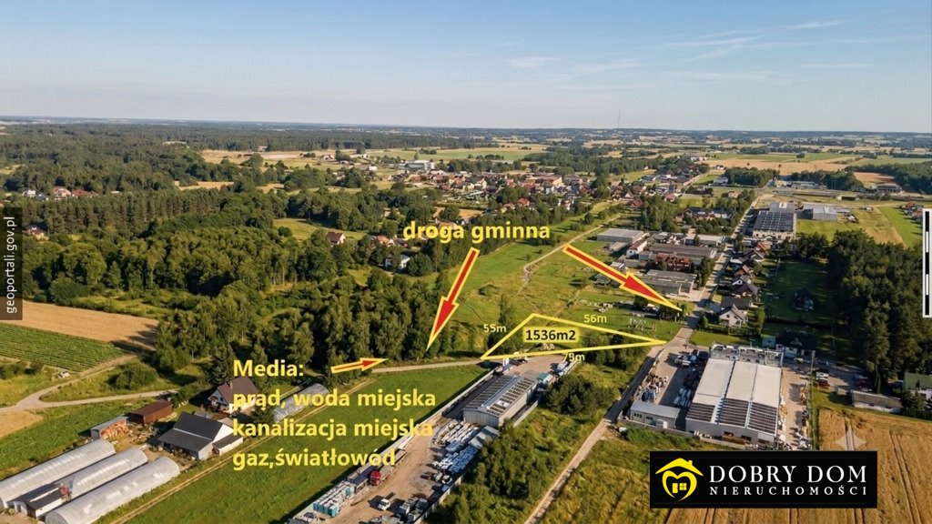 Działka 1536 m² z mediami, planem MZ, spokojna okolica Łyski  1 539m2 Foto 1