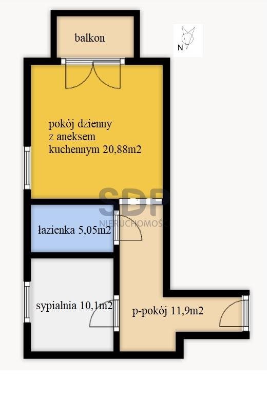 Mieszkanie dwupokojowe na sprzedaż Wrocław, Psie Pole, Sołtysowice, Przejazdowa  48m2 Foto 3