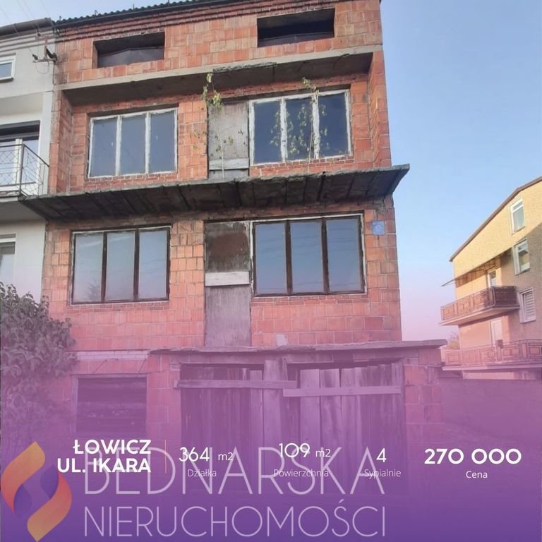 Dom do remontu w centrum Łowicza z potencjałem - polecam! Łowicz, Ikara  110m2 Foto 1