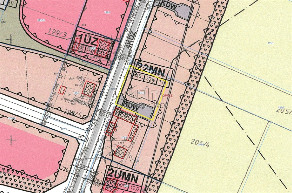 Działka 1671 m² w Opaczy (z media, plan zabudowy) Opacz  1 671m2 Foto 1