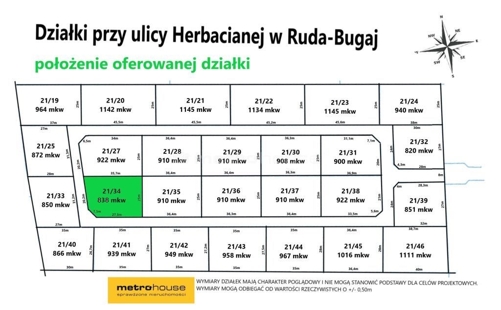 Działka inna na sprzedaż Ruda-Bugaj, Herbaciana  838m2 Foto 6