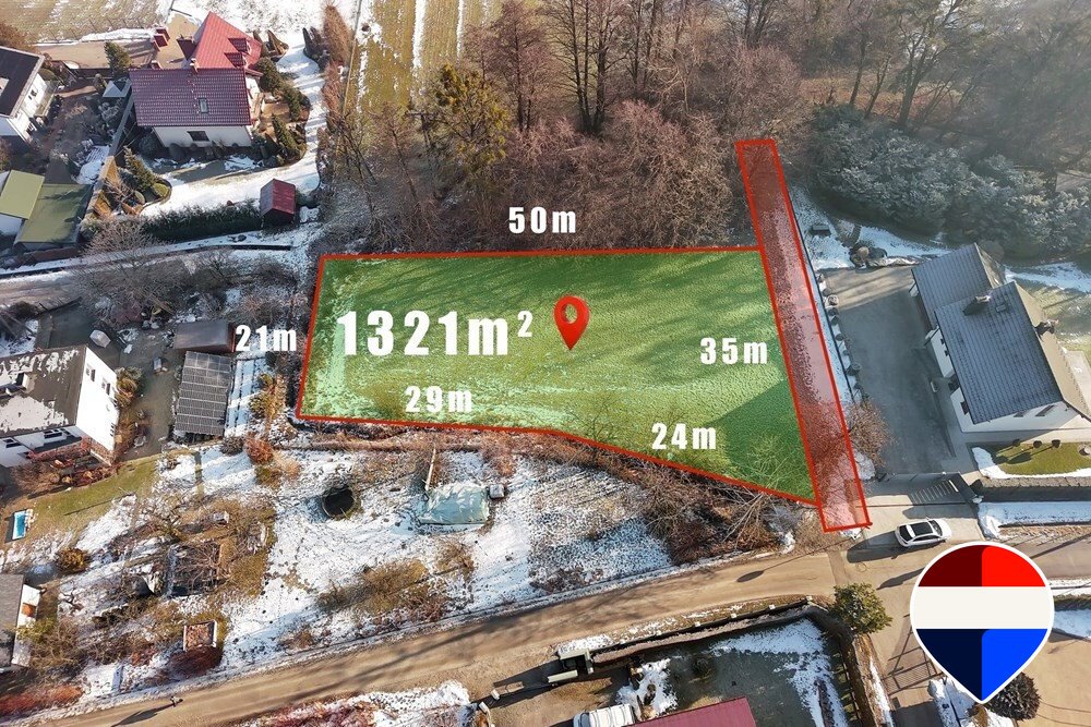 Działka budowlana w Jaworzu, 13,23 ara, blisko Bielska Jaworze, Chabrowa 0  1 321m2 Foto 1