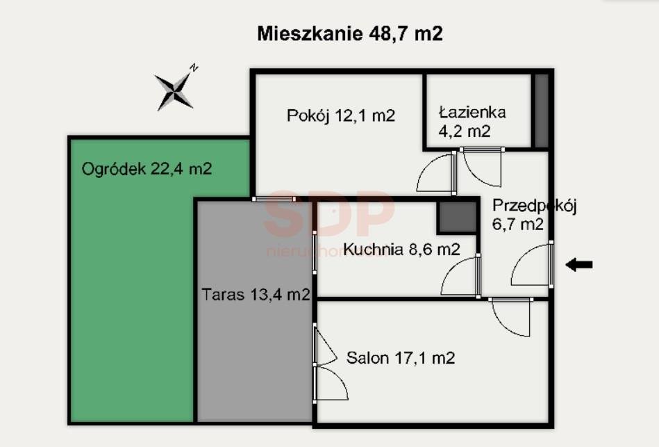 Mieszkanie dwupokojowe na sprzedaż Wrocław, Krzyki, Racławicka  49m2 Foto 4