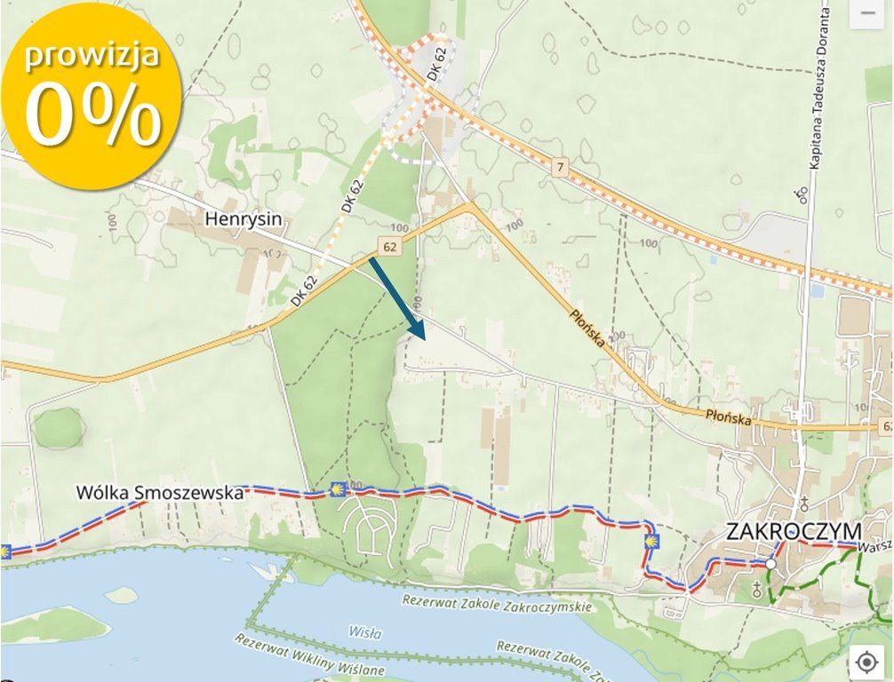 Działka budowlana 3 800 m² - podział na 3 działki w Zakroczymiu Zakroczym  1 281m2 Foto 1