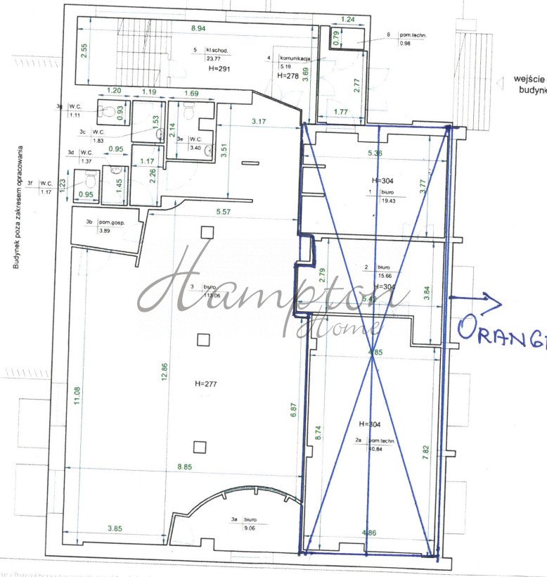 Przestronny lokal 135m2 na Mokotowie, adaptacja, biuro lub usługi Warszawa, Mokotów, Stępińska  135m2 Foto 1