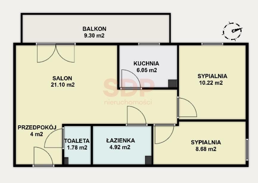 Mieszkanie trzypokojowe na sprzedaż Wrocław, Fabryczna, Stabłowice, Stabłowicka  57m2 Foto 5