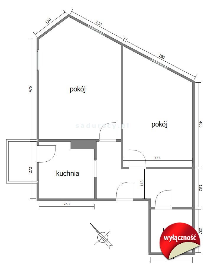 Mieszkanie dwupokojowe na sprzedaż Kraków, Podgórze, Stare Podgórze, Smolki  58m2 Foto 3