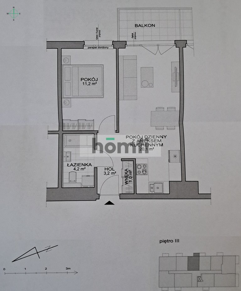 Mieszkanie dwupokojowe na wynajem Gdańsk, Jasień, Krzysztofa Komedy  41m2 Foto 15