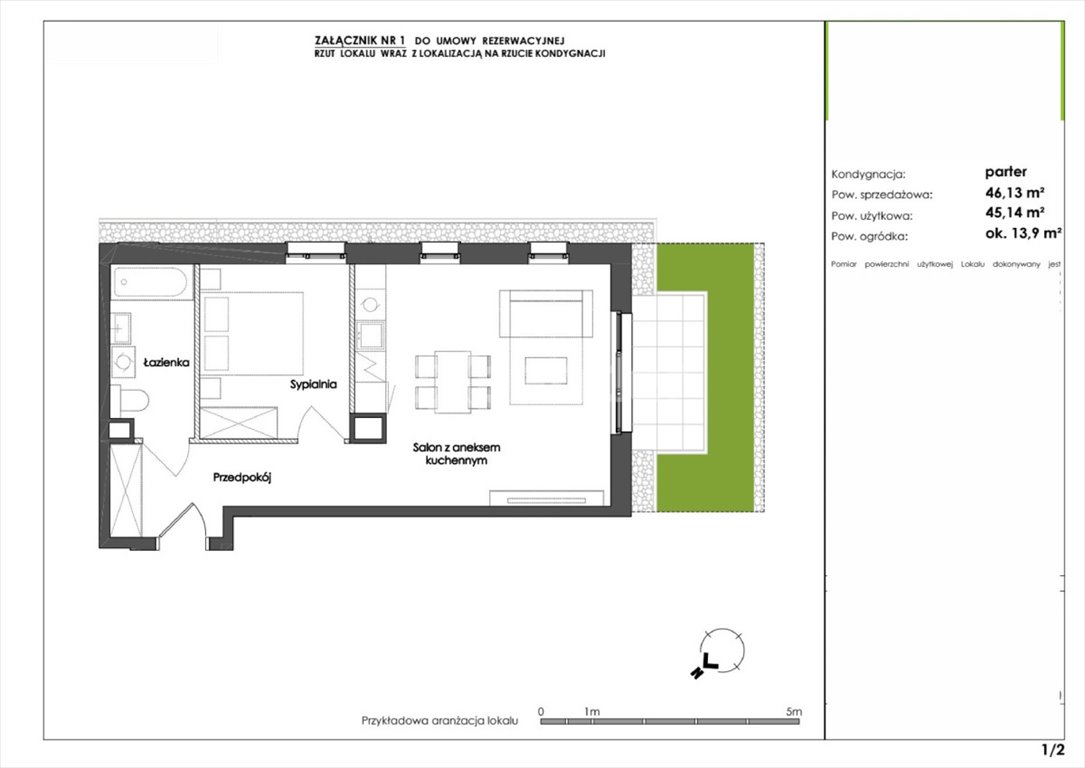 Mieszkanie dwupokojowe na sprzedaż Puck  45m2 Foto 7