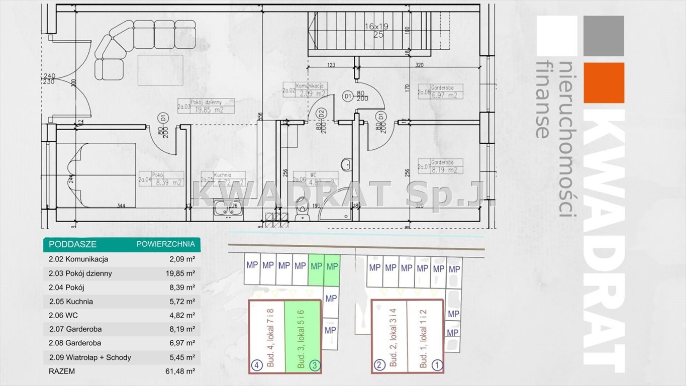 Mieszkanie czteropokojowe  na sprzedaż Kępno  61m2 Foto 8