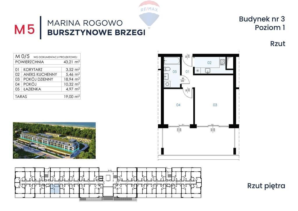 Mieszkanie dwupokojowe na sprzedaż Rogowo  43m2 Foto 1
