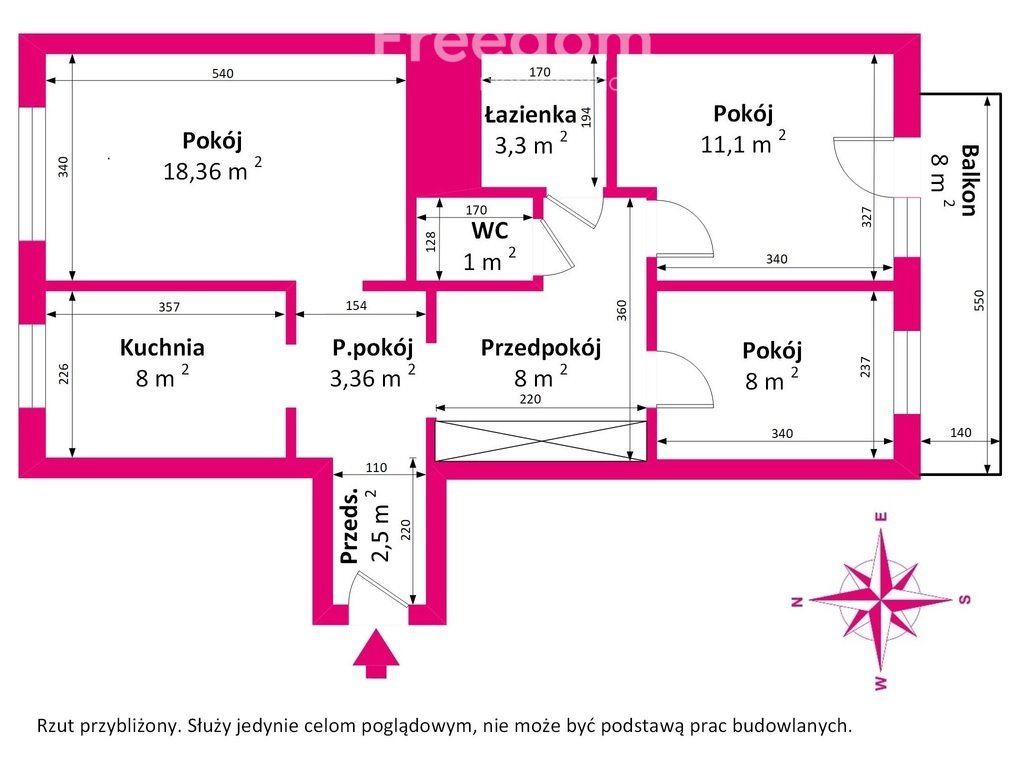 Mieszkanie trzypokojowe na sprzedaż Kraków, Nowa Huta, os. Kolorowe  61m2 Foto 5