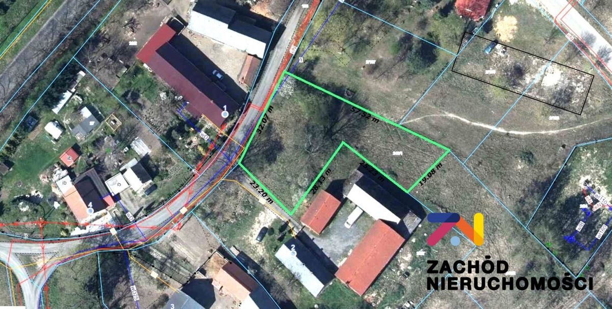 Do sprzedania działka budowlana 1341 m² w Mirocinie Średnim Mirocin Średni  1 341m2 Foto 1