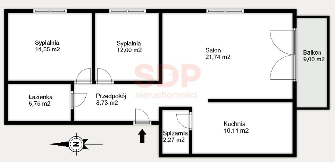 Mieszkanie trzypokojowe na sprzedaż Wrocław, Krzyki, Gaj, Puszczykowska  75m2 Foto 15