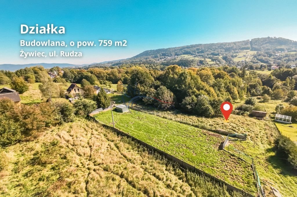 Widokowa działka z pozwoleniem na dom (82 m²) w Żywcu Żywiec, Rudza  759m2 Foto 1
