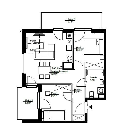 Mieszkanie trzypokojowe na wynajem Tarnowo Podgórne, Nowe Tarnowo, Szkolna  54m2 Foto 1