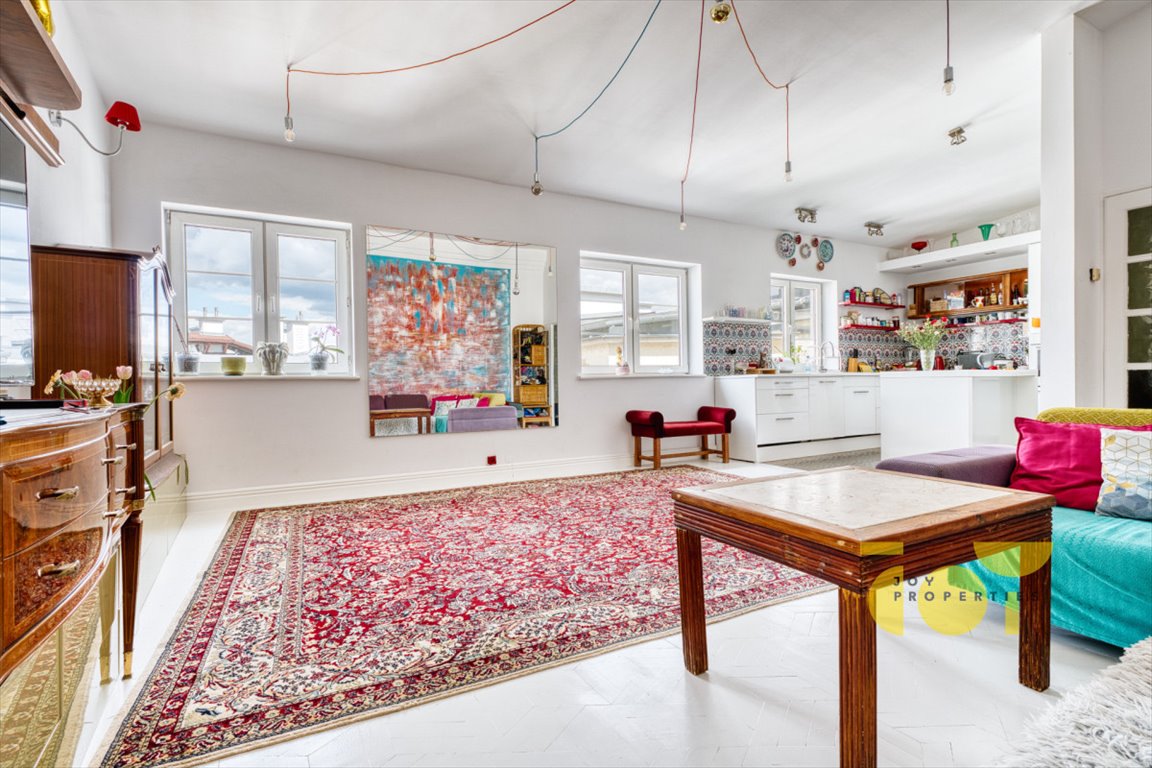 Stylowe 107 m² na ostatnim piętrze z widokiem i kominkiem Warszawa, Śródmieście Solec, 3 Maja  107m2 Foto 1