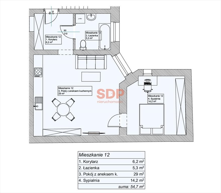 Polecam 54,7 m² mieszkanie w centrum Chorzowa z dużym potencjałem Chorzów, Kazimierza Wielkego  55m2 Foto 1
