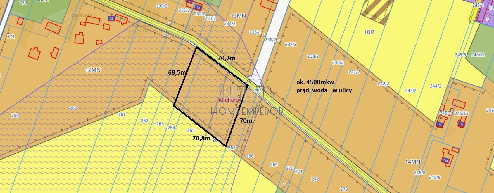 Do sprzedania działka 4600 m² z mediami w Michałowie Michałów  4 600m2 Foto 1