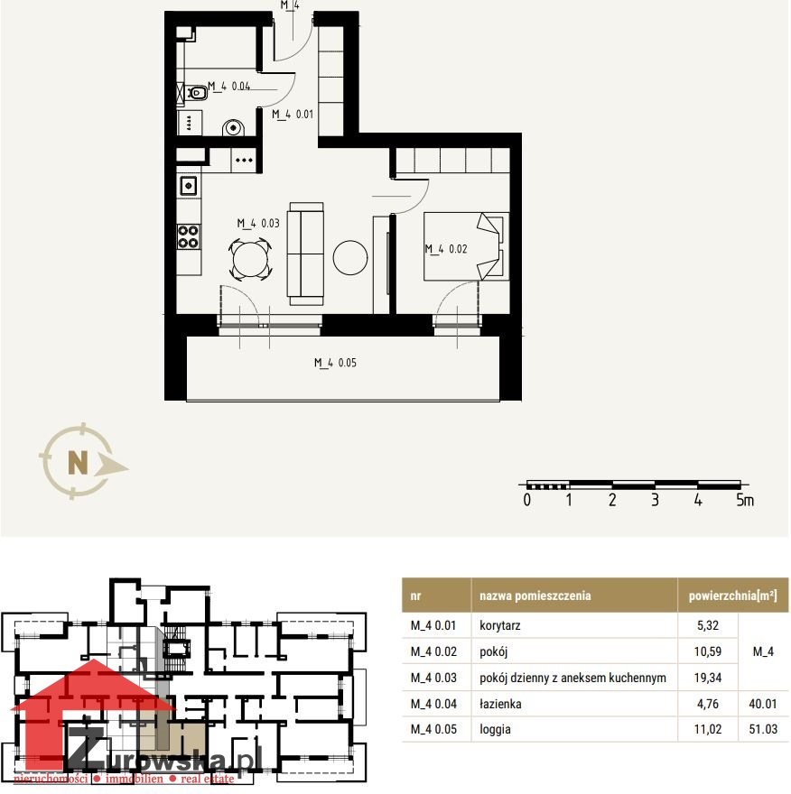 Mieszkanie dwupokojowe na sprzedaż Strzelce Opolskie  40m2 Foto 1