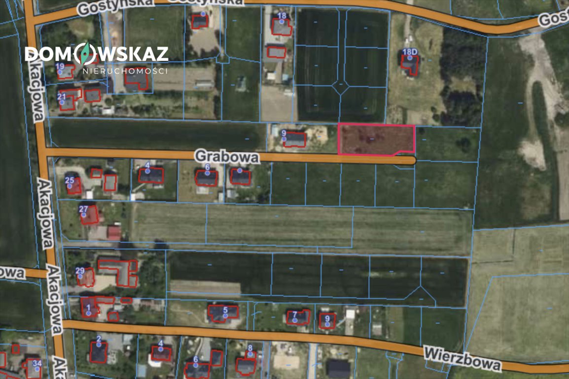 Działka budowlana na sprzedaż Orzesze, Grabowa  1 113m2 Foto 1