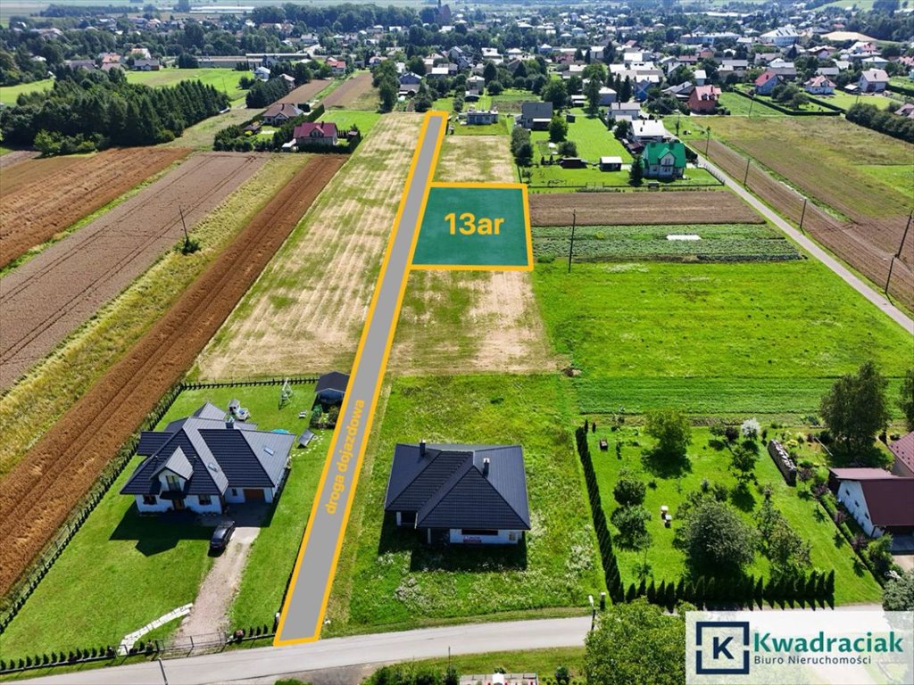 Działka budowlana 13 arów, płaska, z mediami, spokojna okolica Besko, Przelotowa  1 300m2 Foto 1