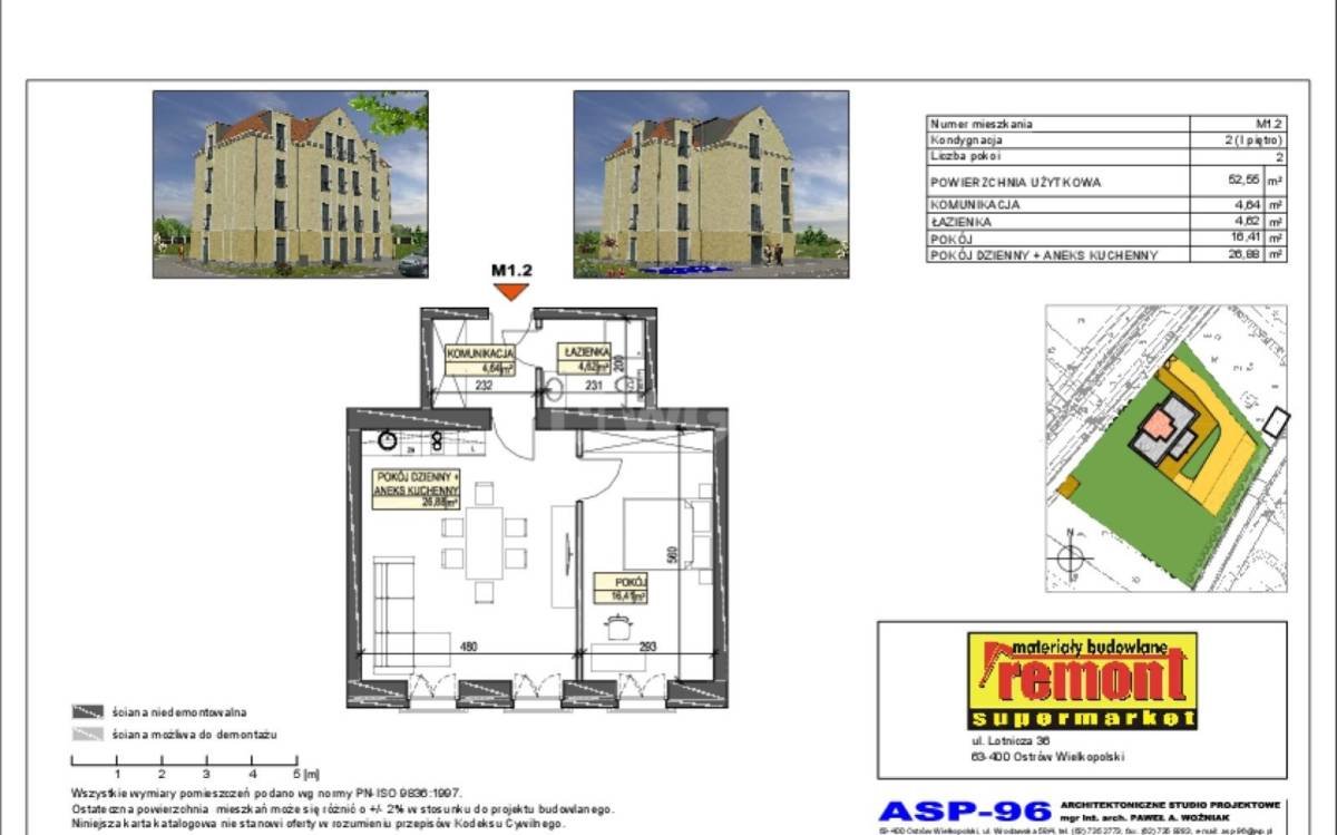 Mieszkanie dwupokojowe na sprzedaż Duszniki-Zdrój, Zdrój, Zdrojowa  52m2 Foto 1