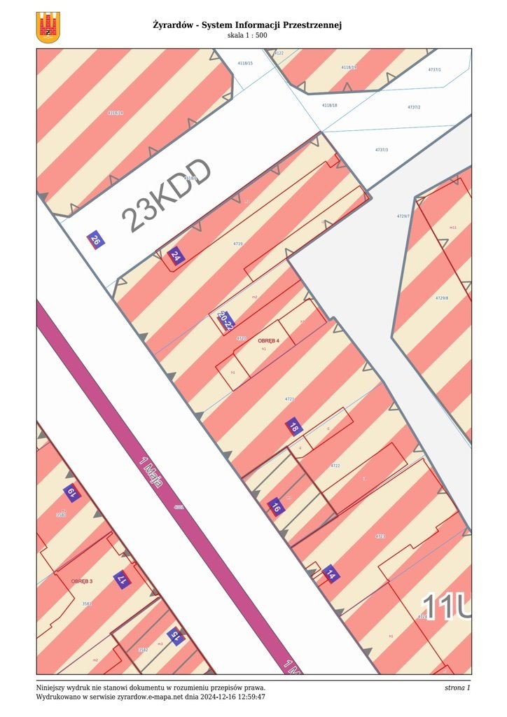 Działka budowlana na sprzedaż Żyrardów, 1 Maja  585m2 Foto 16