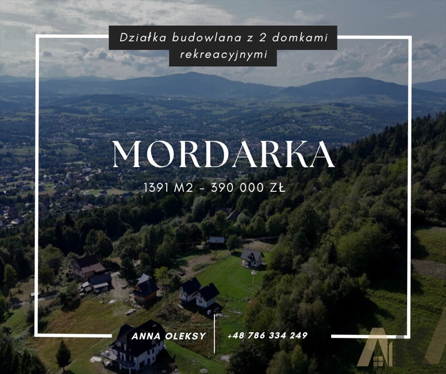 Działka budowlana na sprzedaż Mordarka  1 391m2 Foto 1