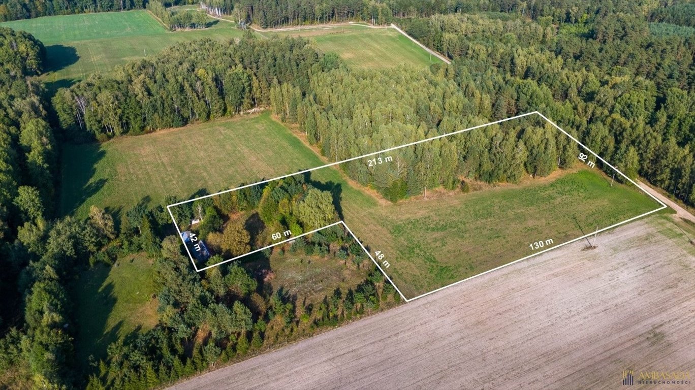 Działka 15 047 m² z domem, media, las, spokój Folwarki Małe  15 047m2 Foto 1