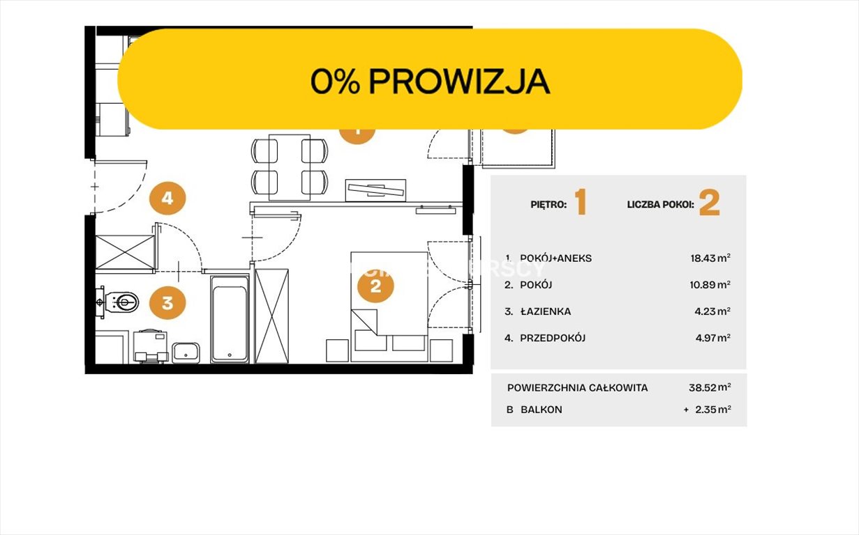 Do sprzedania nowoczesne 2-pokojowe mieszkanie z ogródkiem i tarasem Kraków, Bronowice, Bronowice, Na Błonie  39m2 Foto 1