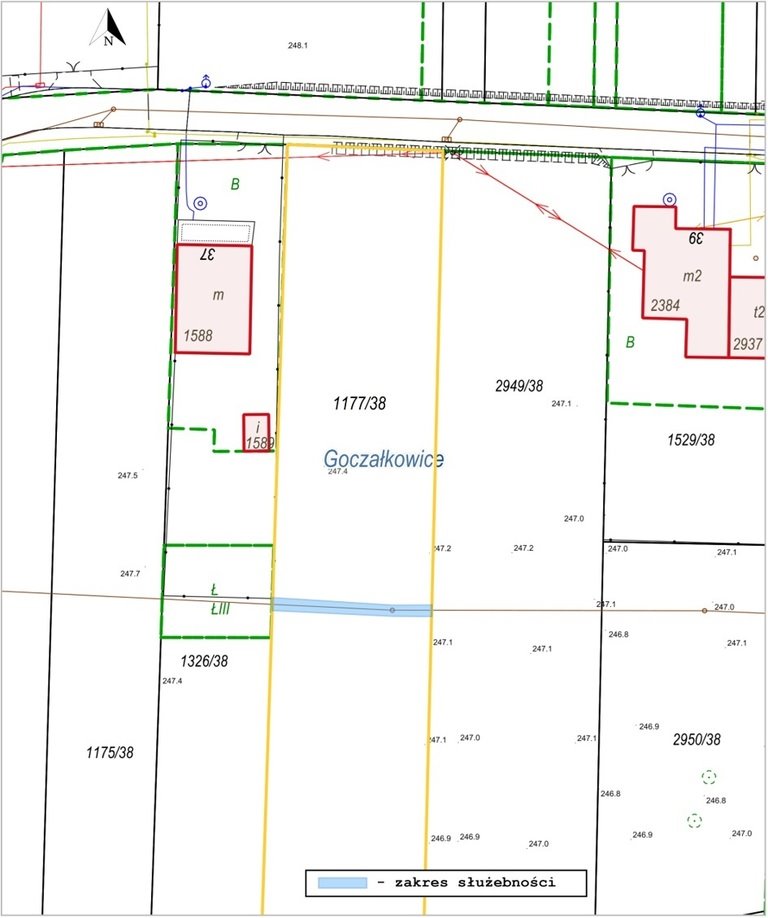Do sprzedania działka 3348 m² w Goczałkowicach-Zdroju: Goczałkowice-Zdrój: Powstańców Śląskich