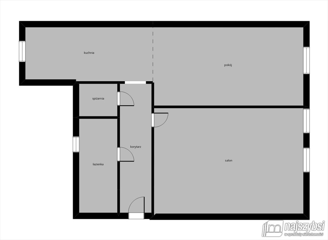 Mieszkanie dwupokojowe na sprzedaż Świnoujście, Nadmorska  47m2 Foto 15