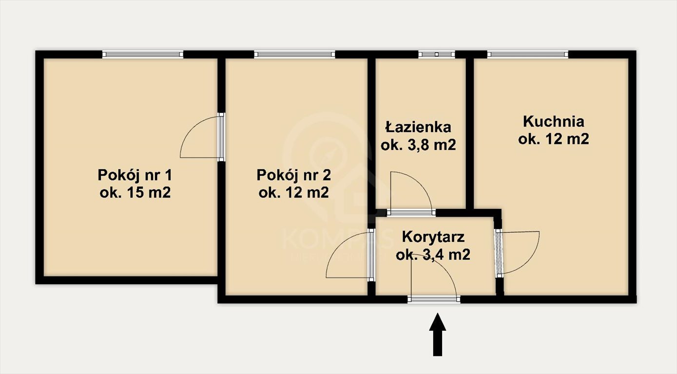 Mieszkanie dwupokojowe na sprzedaż Wrocław, Wrocław-Fabryczna, Fabryczna, Grabiszyńska  47m2 Foto 14