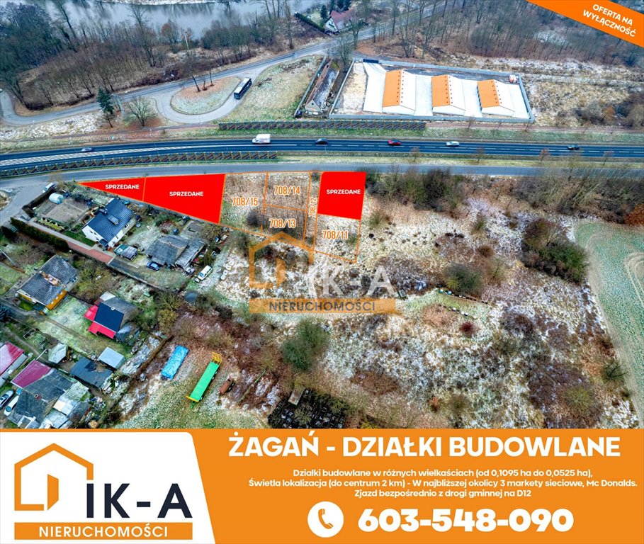 Działka budowlana na sprzedaż Żagań, Żagań, Piłsudskiego  525m2 Foto 3