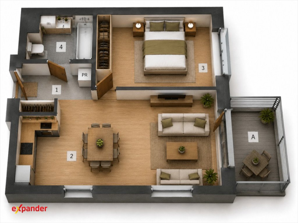 Nowoczesne 44 m² w Rzeszowie, stan deweloperski - polecam! Rzeszów, Przybyszówka, Technologiczna  44m2 Foto 1