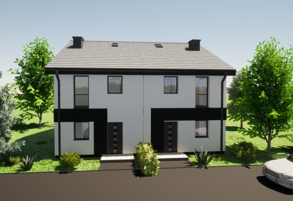 Nowoczesny dom bliźniak 120 m2 z garażem i ogrodem Rzeczyce  100m2 Foto 1
