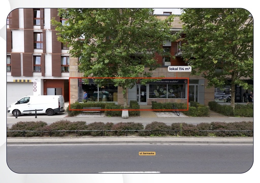 Lokal użytkowy na wynajem Warszawa, Wilanów, Sarmacka  114m2 Foto 1