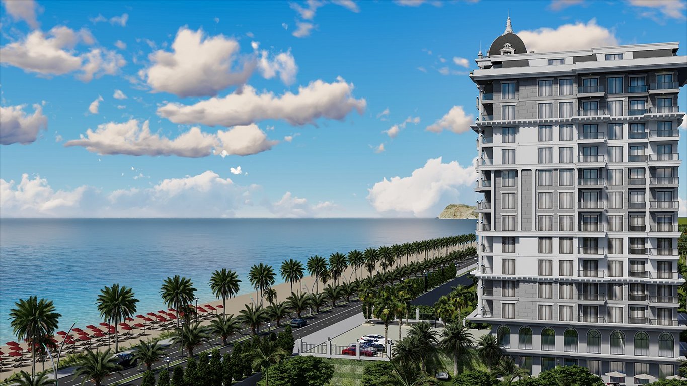 Stylowy apartament z widokiem na morze i basenem Turcja, Mahmutlar, Mahmutlar, Alanya, Antalya  70m2 Foto 1