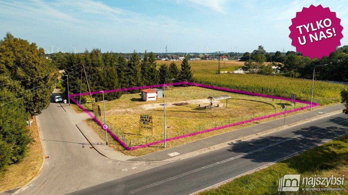Działka na wynajem w centrum Gościna (1796 m²) z szerokimi możliwościami Gościno, Miasto  1 796m2 Foto 1