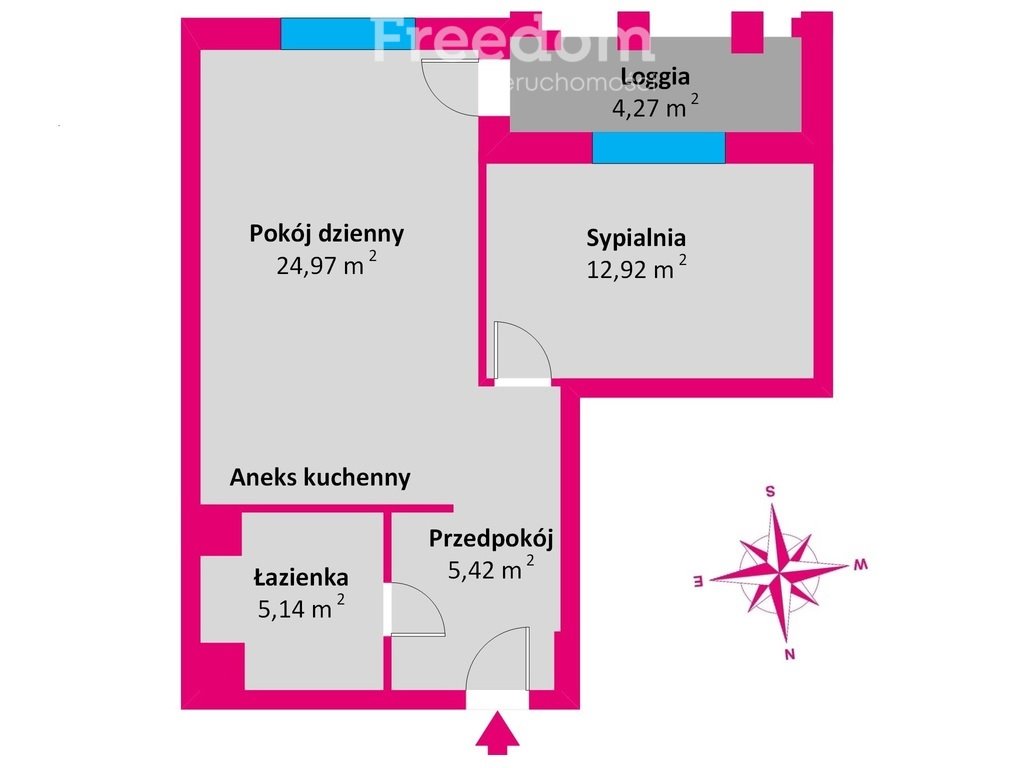 Mieszkanie dwupokojowe na sprzedaż Rzeszów, Przybyszówka, Pańska  48m2 Foto 3