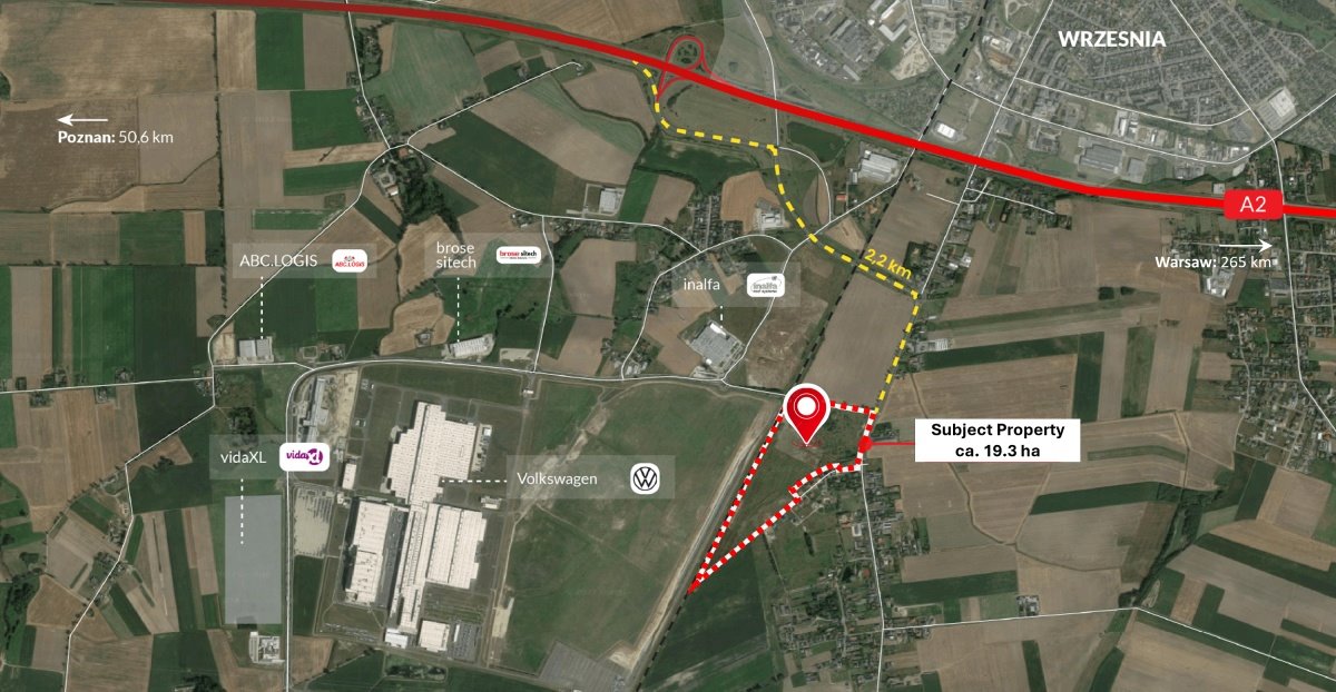 Działka przemysłowo-handlowa na sprzedaż Września, Września  193 000m2 Foto 1