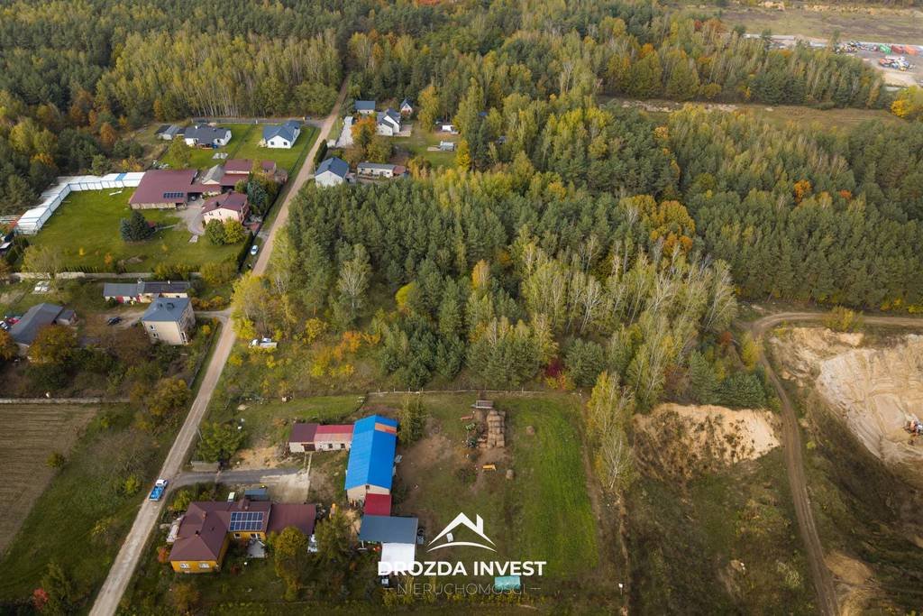 Działka pod dom z lasem, prywatność, media w drodze Brzeziny, Sejmu Wielkiego  2 096m2 Foto 1
